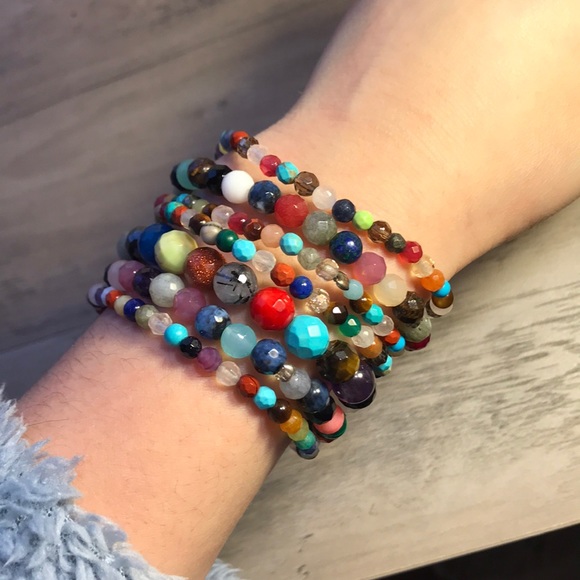 Jewelry - Awesome Bundle! 7 Rainbow Multi Gemstone Bracelets